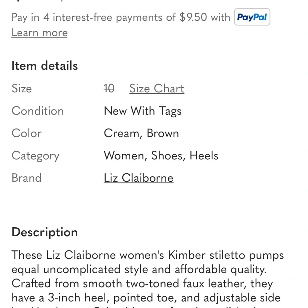 Liz Claiborne Women's Kimber Stiletto Heel Pumps Sz 11 New